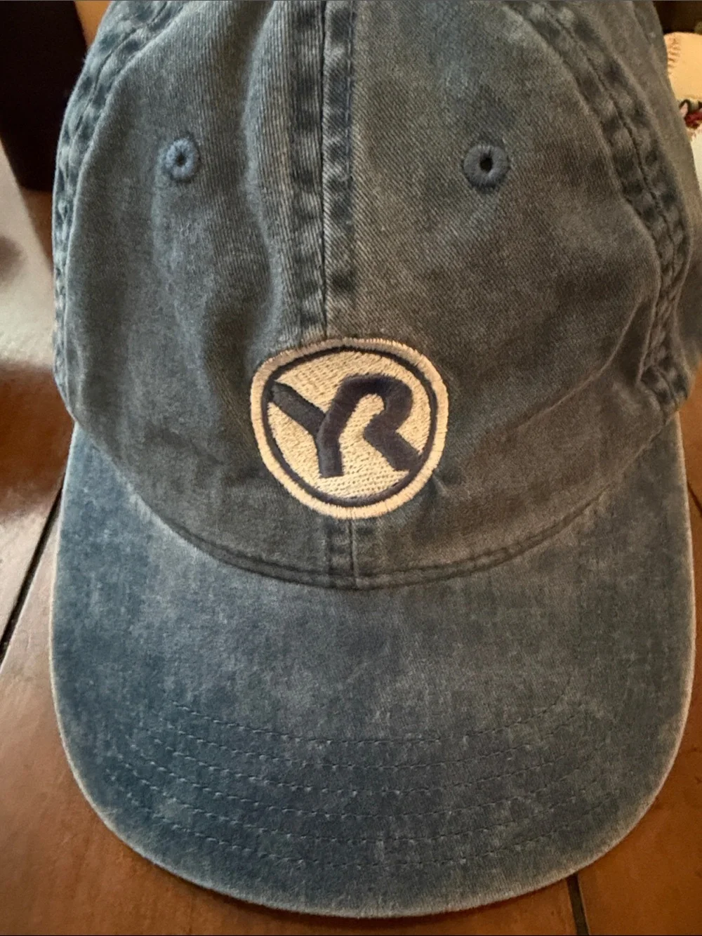 Blue Men's Baseball Cap with Embroidered Logo